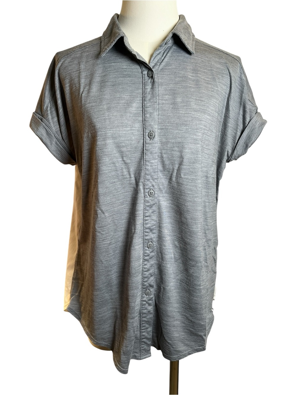 SmartWool Everyday Exploration Merino Blend Gray Short Sleeve Shirt Size Small